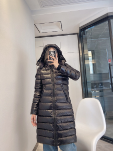 Luxury Womens Clothing Moncler Moka Quilted Down Coat in Black 1234 A29PP980 AA168278