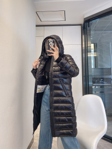 Luxury Womens Clothing Moncler Moka Quilted Down Coat in Black 1234 A29PP980 AA168278