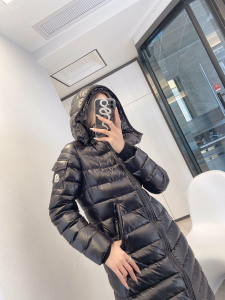 Luxury Womens Clothing Moncler Moka Quilted Down Coat in Black 1234 A29PP980 AA168278