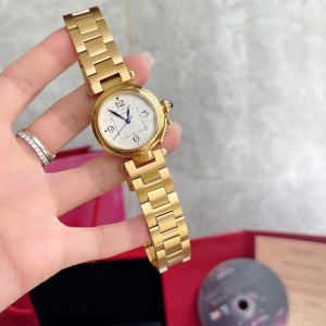 Luxury Womens Watches Cartier Pasha de Cartier Watch in Gold 35MM A71PP880 AA168433