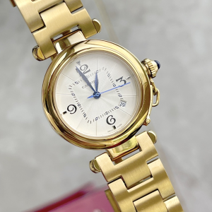 Luxury Womens Watches Cartier Pasha de Cartier Watch in Gold 35MM A71PP880 AA168433