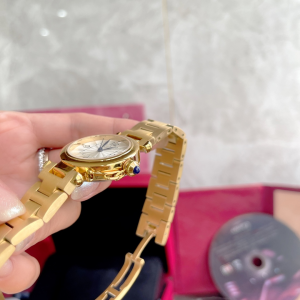 Luxury Womens Watches Cartier Pasha de Cartier Watch in Gold 35MM A71PP880 AA168433