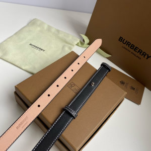 Luxury Womens Belts Burberry Leather Belt in Black 20MM A175PP240 AA169034