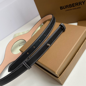 Luxury Womens Belts Burberry Leather Belt in Black 20MM A175PP240 AA169034