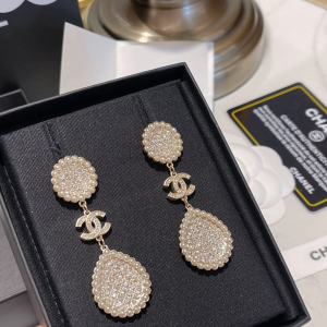 Chanel Earrings Chanel CC Logo Pendant Earrings 