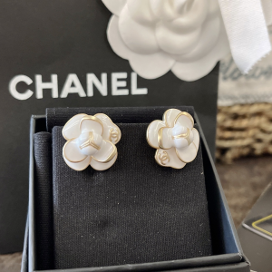 Chanel Earrings Chanel White Camellia Earrings 