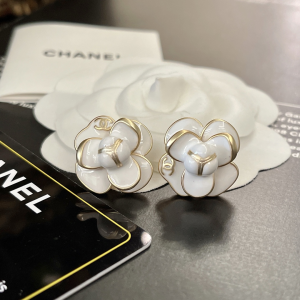 Luxury Womens Jewelry Chanel Earring Chanel White Camellia Earring A152PP100 AA168982