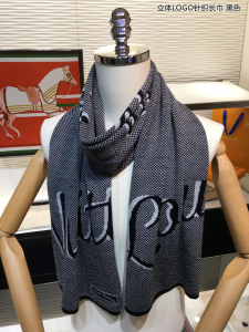 Louis Vuitton Handwriting Monogram Cashmere Wool Scarf Black Louis Vuitton Handwriting Monogram Cashmere Wool Scarf Black