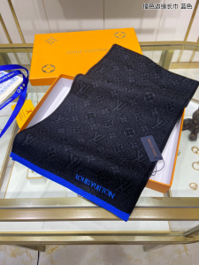 Louis Vuitton My Monogram Eclipse Cashmere Wool Scarf Blue Louis Vuitton My Monogram Eclipse Cashmere Wool Scarf Blue