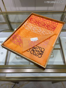 Loewe Anagram Cashmere Wool Scarf Orange Loewe Anagram Cashmere Wool Scarf Orange