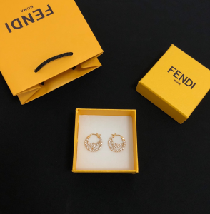 Luxury Womens Jewelry Fendi Earring Fendi F IS Hoop Earrings A39PP120 AA169151