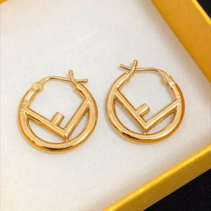Luxury Womens Jewelry Fendi Earring Fendi F IS Hoop Earrings A39PP120 AA169151