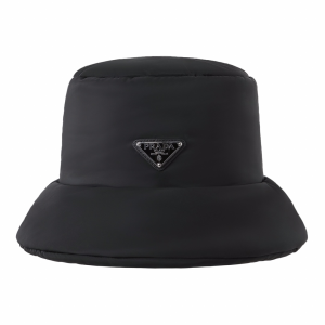Luxury Womens Hats Prada Nylon Bucket Hat in Black A154PP380 AA169595