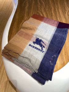 Burberry Check Cashmere Silk Scarf