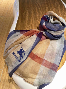Luxury Womens Scarf Burberry Check Cashmere Silk Scarf 75x200CM A151PP240 AA169392