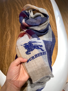 Luxury Womens Scarf Burberry Check Cashmere Silk Scarf 75x200CM A151PP240 AA169392