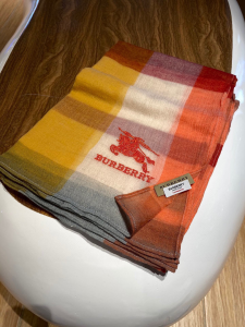 Burberry Check Cashmere Silk Scarf