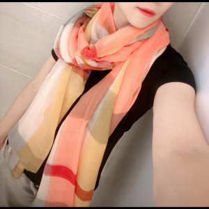 Luxury Womens Scarf Burberry Check Cashmere Silk Scarf 75x200CM A151PP240 AA169393