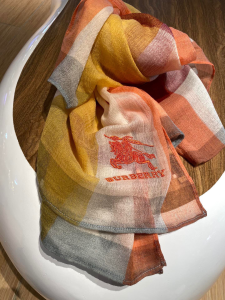 Luxury Womens Scarf Burberry Check Cashmere Silk Scarf 75x200CM A151PP240 AA169393