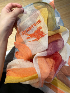 Luxury Womens Scarf Burberry Check Cashmere Silk Scarf 75x200CM A151PP240 AA169393