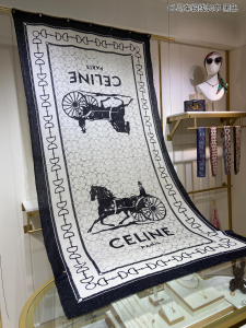 Celine Cashmere Silk Scarf White 