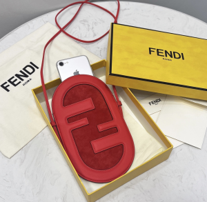 Fendi Phone Case iPhone 12 Pro Olock Smartphone Pouch Phone Holder Strap Red Fendi Phone Case iPhone 12 Pro Olock Smartphone Pouch Phone Holder Strap Red