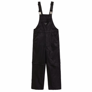 Prada Nylon Overalls Pants Black 