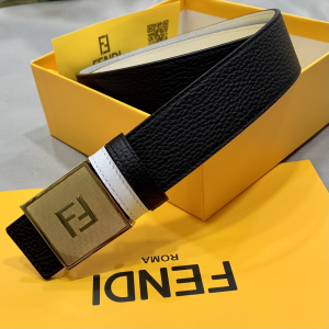 Luxury Womens Belts Fendi Square FF Buckle Calf Leather Belt 40MM A175PP240 AA170336