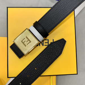Luxury Womens Belts Fendi Square FF Buckle Calf Leather Belt 40MM A175PP240 AA170336