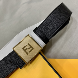 Luxury Womens Belts Fendi Square FF Buckle Calf Leather Belt 40MM A175PP240 AA170336