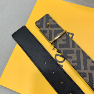 Luxury Womens Belts Fendi Square FF Buckle Calf Leather Belt 40MM A175PP240 AA170338