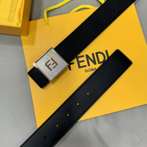 Luxury Womens Belts Fendi Square FF Buckle Calf Leather Belt 40MM A175PP240 AA170339