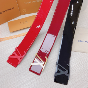 Luxury Womens Belts Louis Vuitton LV Patent Leather Belt 70MM A175PP340 AA170319