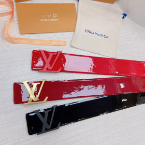 Luxury Womens Belts Louis Vuitton LV Patent Leather Belt 70MM A175PP340 AA170319