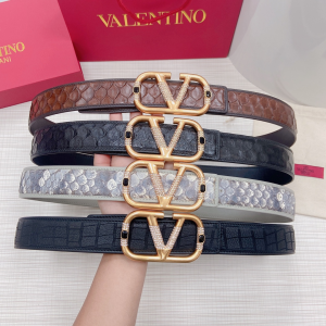 Valentino Vlogo Python Leather Belt 40MM 