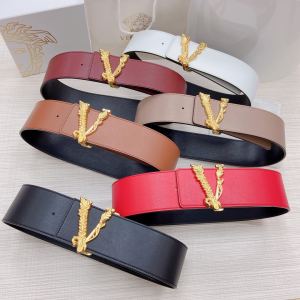 Versace Virtus Waist Calf Leather Belt 70MM 