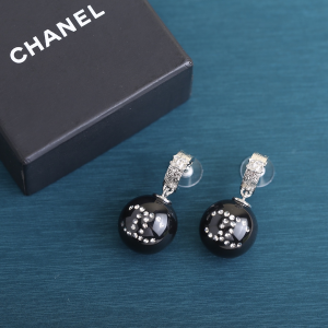 Chanel Earrings Chanel CC Black Ball Earrings 