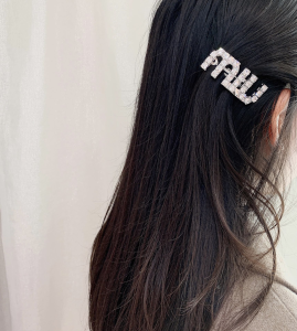 Replica Womens Jewelry Miu Miu Hair Clip with Crystals A205PP150 AA170564