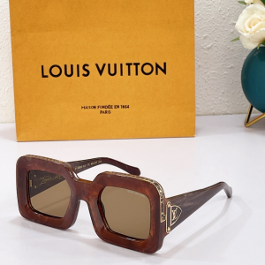 Louis Vuitton Luxury Sunglasses Z1591E Brown 