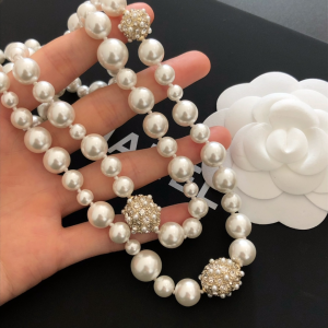 Luxury Womens Jewelry Chanel Necklace Chanel Pearls CC Long Necklace A39PP280 AA170627