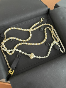 Luxury Womens Belt Chanel Belt Chanel Leather Chain and Pearls Belt A175PP280 AA171269