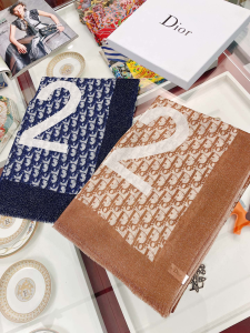 Luxury Womens Scarf Dior Oblique Silk Scarf in Brown 100x200A151PP260 AA170953