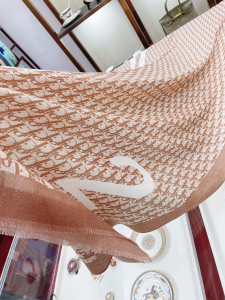 Luxury Womens Scarf Dior Oblique Silk Scarf in Brown 100x200A151PP260 AA170953