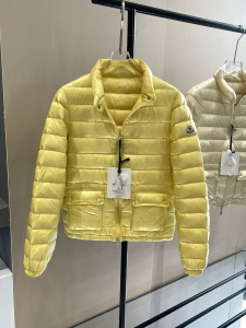 Moncler Lans Collared Down Jacket Yellow 
