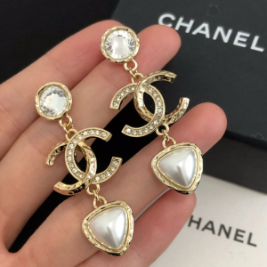 Chanel Earrings Chanel Crystals CC Pendant Earrings 