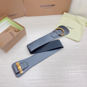 Luxury Womens Belts Burberry Leather Belt in Black 50MM A175PP340 AA172005