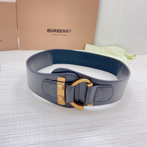 Luxury Womens Belts Burberry Leather Belt in Black 50MM A175PP340 AA172005