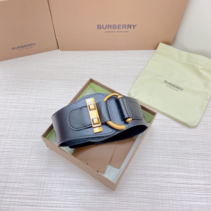 Luxury Womens Belts Burberry Leather Belt in Black 50MM A175PP340 AA172005