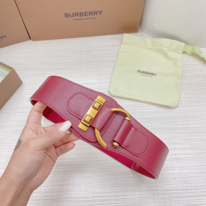Burberry Leather Belt Red 50MM 