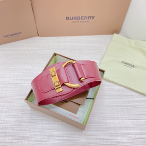 Luxury Womens Belts Burberry Leather Belt in Red 50MM A175PP340 AA172006